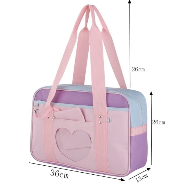 Style Pink Japanese Travel Shoulder School Bags For  Girls | Monee Patrice Elite Handbag and Accessory Collection.