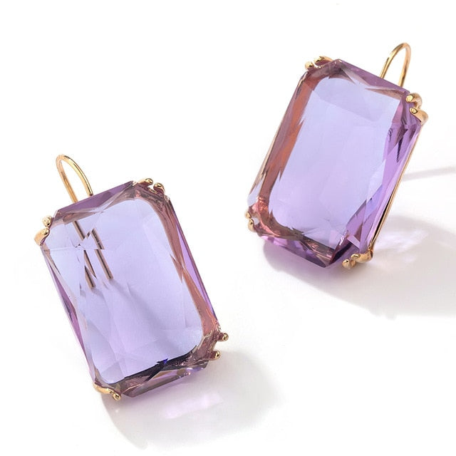 Transparent Resin Pendant Hanging Earring For Women | Monee Patrice Elite Handbag and Accessory Collection.