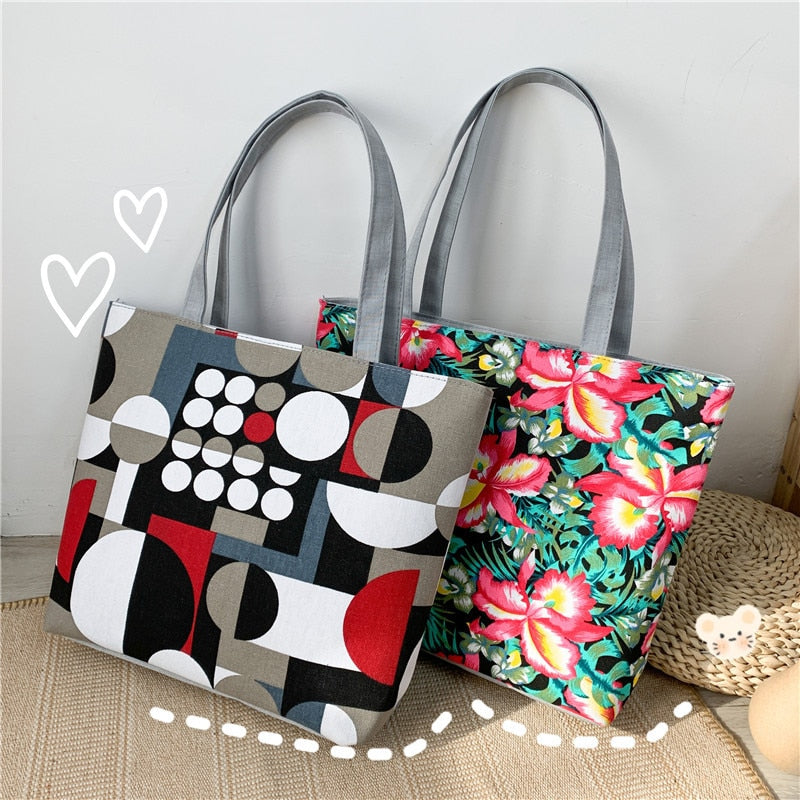 Women's Ethnic Style Printed Canvas Handbag | Monee Patrice Elite Handbag and Accessory Collection.