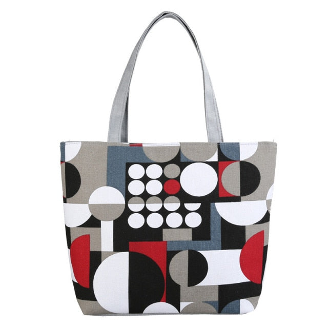 Women's Ethnic Style Printed Canvas Handbag | Monee Patrice Elite Handbag and Accessory Collection.